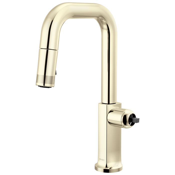Pull-Down Prep Faucet with Square Spout - Less Handle