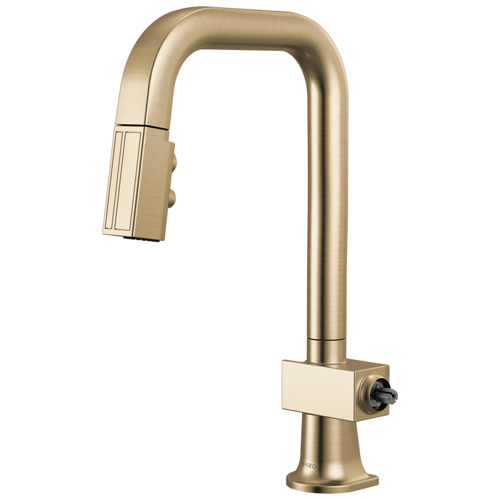 Brizo Frank Lloyd Wright 63923LF Pull-Down Prep Faucet with Square Spout - Less Handle - Luxe Gold