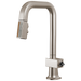 Brizo Frank Lloyd Wright 63923LF Pull-Down Prep Faucet with Square Spout and Wood/Concrete Wand - Less Handle - Stainless / Wood