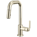 Brizo Litze 63954LF Pull-Down Prep Faucet with Square Spout - Industrial Handle - Polished Nickel
