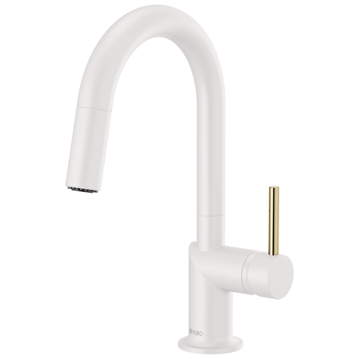 Pull-Down Prep Kitchen Faucet with Arc Spout - Less Handle