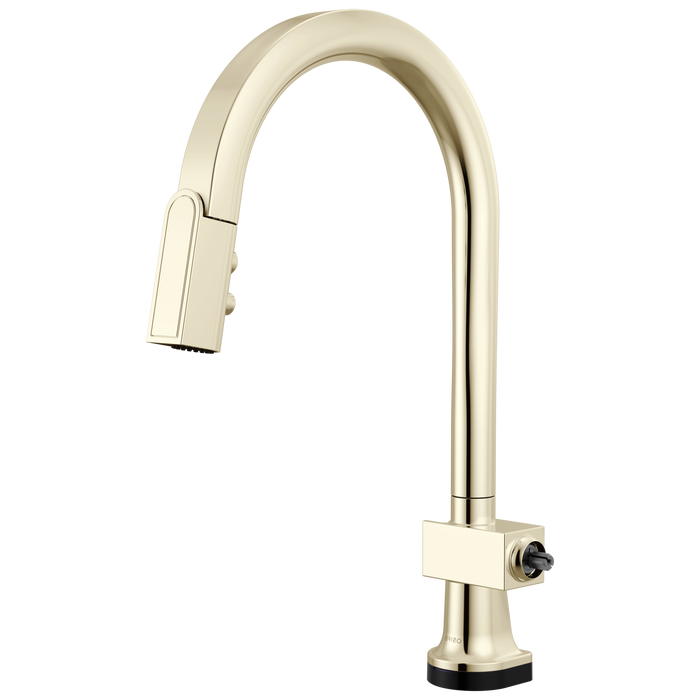 Brizo Frank Lloyd Wright 64022LF SmartTouch Pull-Down Kitchen Faucet with Arc Spout - Less Handle - Polished Nickel