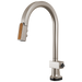 Brizo Frank Lloyd Wright 64022LF SmartTouch Pull-Down Kitchen Faucet with Arc Spout and Wood Wand - Less Handle - Stainless / Wood
