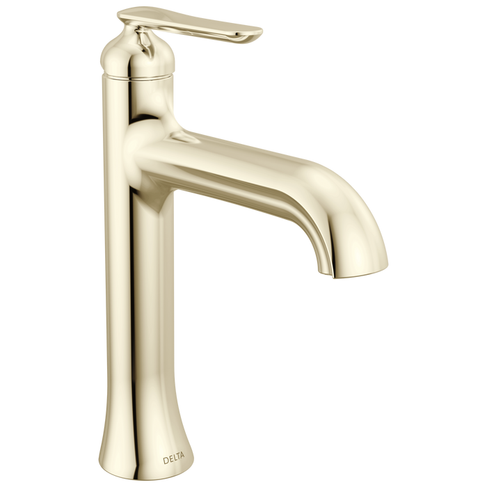 Delta Bonacci 645 Single Handle Mid-Height Bathroom Faucet - Lumicoat Polished Nickel