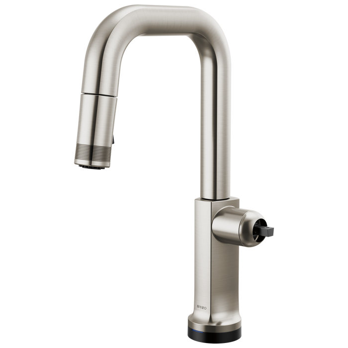 Brizo Kintsu: SmartTouch Pull-Down Prep Faucet with Square Spout - Less Handle