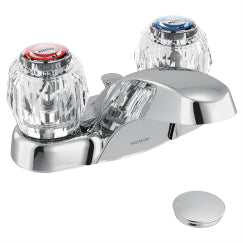 Moen 64919 Double Handle Centerset Bathroom Faucet with from the Chateau Collection Water Sense in Chrome
