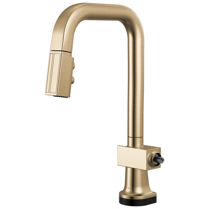 Brizo Frank Lloyd Wright 64923LF SmartTouch Pull-Down Prep Faucet with Square Spout - Less Handle - Luxe Gold