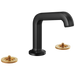 Widespread Lavatory Faucet with Angled Spout - Less Handles