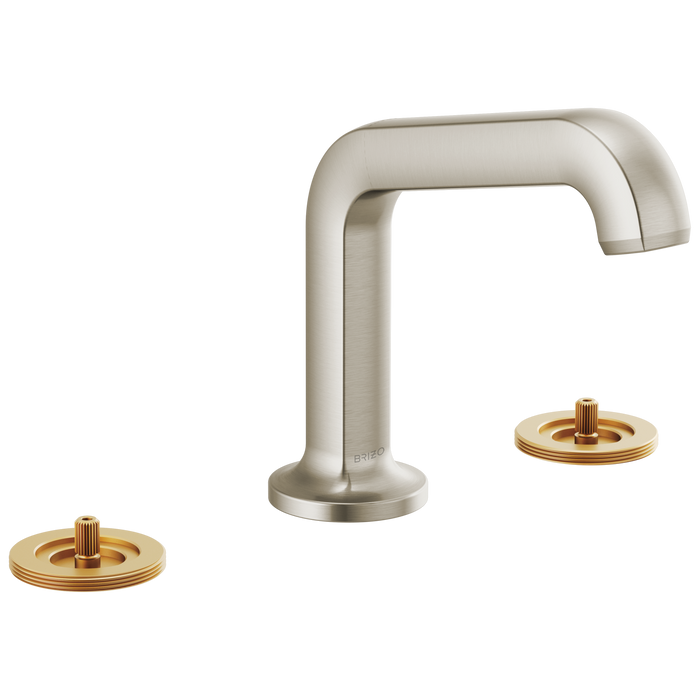 Brizo Kintsu: Widespread Lavatory Faucet with Arc Spout - Less Handles 1.2 GPM