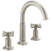 Brizo Invari 65376LF Widespread Lavatory Faucet with Arc Spout - Less Handles 1.2 GPM - Luxe Nickel