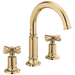 Brizo Invari 65376LF Widespread Lavatory Faucet with Arc Spout - Less Handles 1.2 GPM - Polished Gold