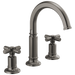 Brizo Invari 65376LF Widespread Lavatory Faucet with Arc Spout - Less Handles 1.2 GPM - Luxe Steel