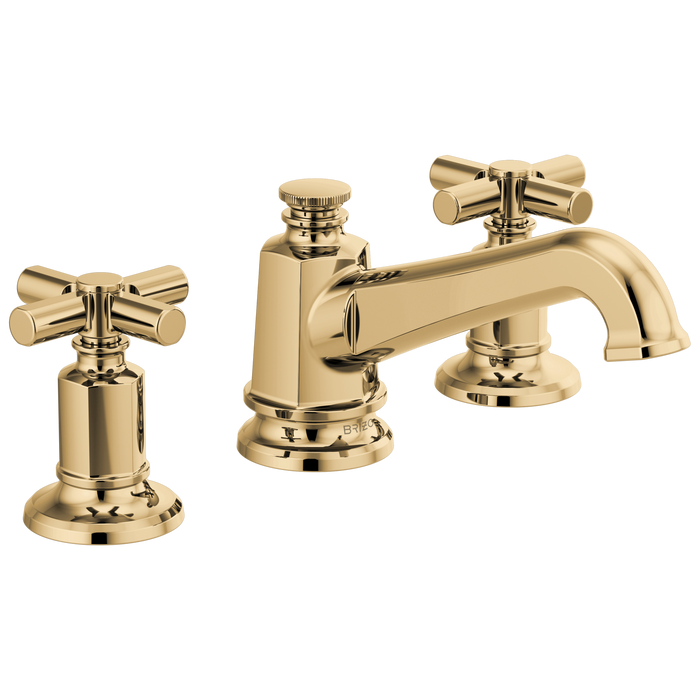 Brizo Invari 65378LF Widespread Lavatory Faucet with Angled Spout - Less Handles 1.2 GPM - Polished Gold