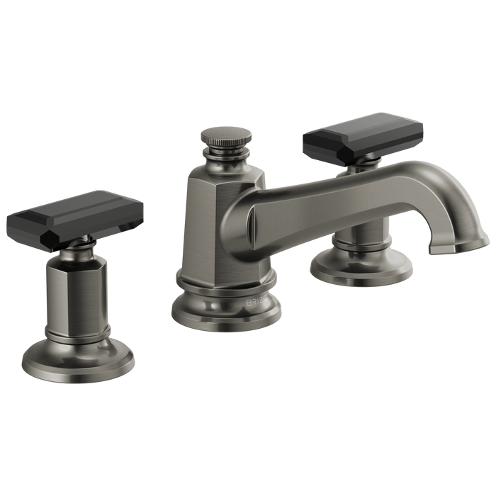 Brizo Invari 65378LF Widespread Lavatory Faucet with Angled Spout - Less Handles 1.2 GPM - Luxe Steel
