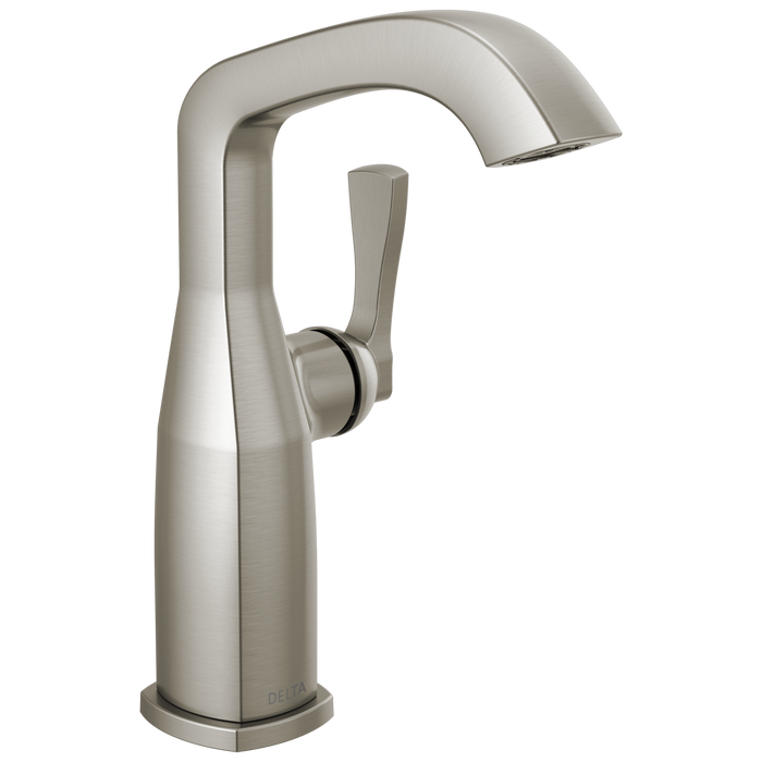 Delta Stryke 676 Single Handle Mid-Height Bathroom Faucet - Lumicoat Stainless