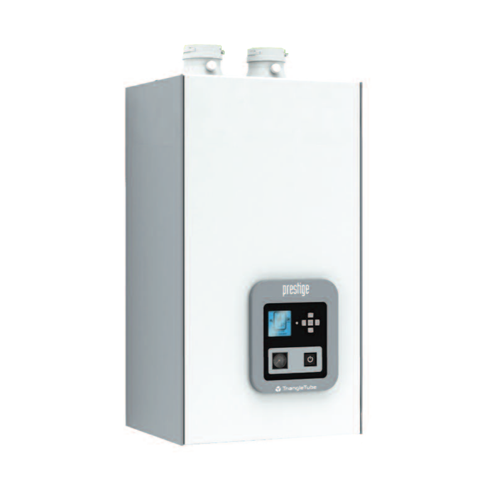 96% 60,000 BTU High Efficiency Fire Tube Condensing Boiler - Wall Mount • Direct Vent | Prestige Solo 60 - Discontinued Item Warranty No Longer Available