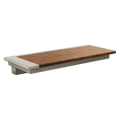 Luxe Nickel / Teak Wood