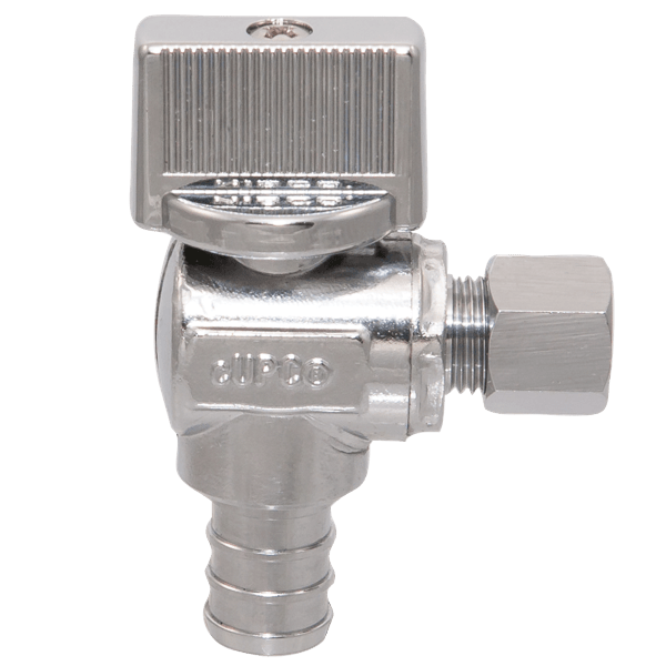 NIBCO 7165-LF_1/2X1/4 1/2" PEX x 1/4"OD Compression 1/4-Turn Angle Supply Stop Valve