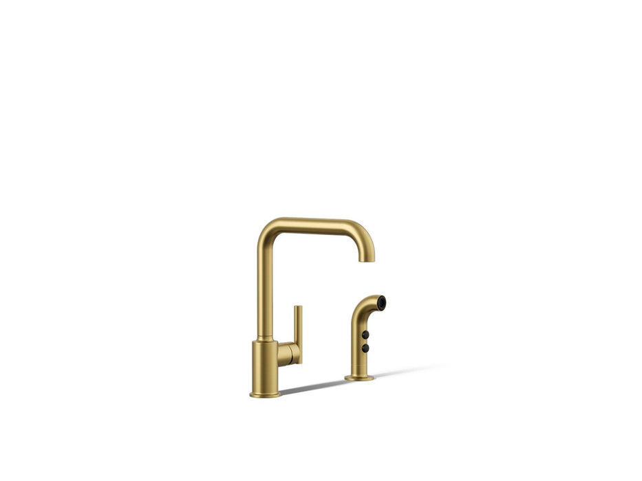 KOHLER Purist Single-handle kitchen sink faucet with side sprayer