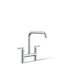KOHLER Purist Two-hole bridge kitchen sink faucet