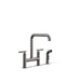 KOHLER Purist Two-hole bridge kitchen sink faucet with side sprayer