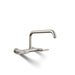 KOHLER Purist Two-hole wall-mount bridge kitchen sink faucet