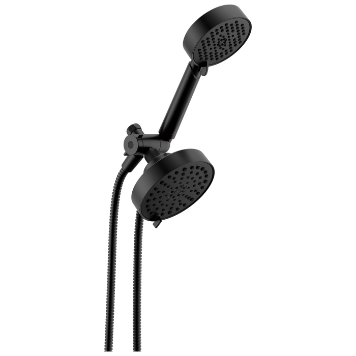 Delta Universal Showering Components 75756BL 5-Setting Two-in-One Combination Shower with Additional Mount - Matte Black