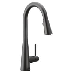 Moen 7864 Sleek Spot One Handle Pulldown Kitchen Faucet in Matte Black