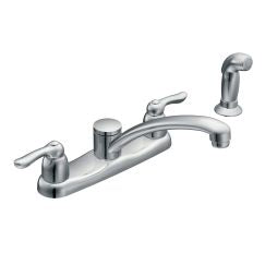 Moen 7907 Chateau Two Handle Kitchen Faucet - 4 Hole in Chrome