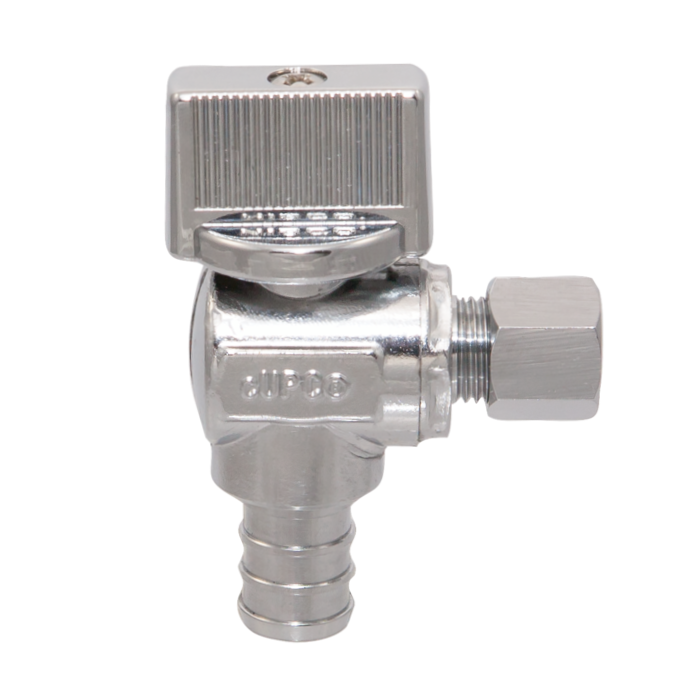 NIBCO 7165-LF_1/2X3/8 1/2" PEX x 3/8"OD Compression 1/4-Turn Angle Supply Stop Valve