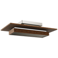 Luxe Nickel / Teak Wood
