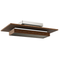 Luxe Nickel / Teak Wood