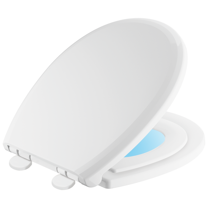 Delta 823902-N-WH Sanborne Round Front Slow - Close/Quick - Release Nightlight Family Seat