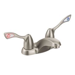 Moen 8800CBN Classic Brushed Nickel Double Handle Centerset Bathroom Faucet from the M-Bition Collection in Classic Brushed Nickel
