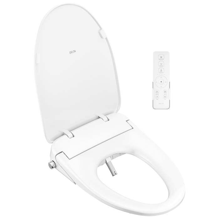 Delta Refresh 893006E Premium Elongated Electric Bidet Toilet Seat - White