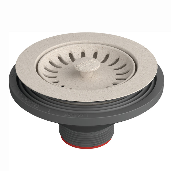 Franke Colorline Sink Strainer Assembly - Polar White - Champagne
