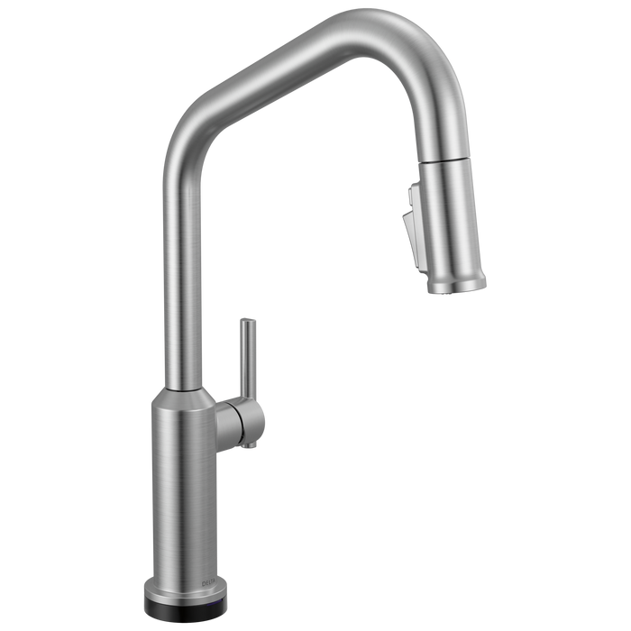 Delta Cordova 9085TL Touch2O Technology Kitchen Faucet with Touchless Technology - Lumicoat Arctic Stainless