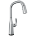 Delta Stryke 9176TLV VoiceIQ Single Handle Pull-Down Faucet with TouchTouch 2O Technology - Lumicoat Arctic Stainless