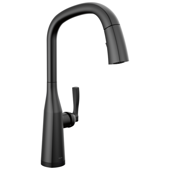 Delta Stryke 9176TLV VoiceIQ Single Handle Pull-Down Faucet with TouchTouch 2O Technology - Matte Black