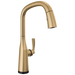 Delta Stryke 9176TLV VoiceIQ Single Handle Pull-Down Faucet with TouchTouch 2O Technology - Lumicoat Champagne Bronze
