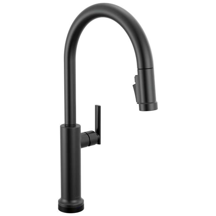 Delta Altado 9186TL Touch2O Technology Kitchen Faucet with Touchless Technology - Matte Black