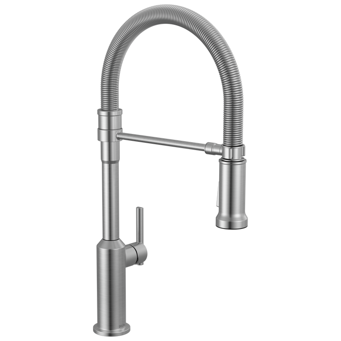 Delta Cordova 9685 Single Handle Pull-Down Kitchen Faucet With Spring Spout - Lumicoat Arctic Stainless