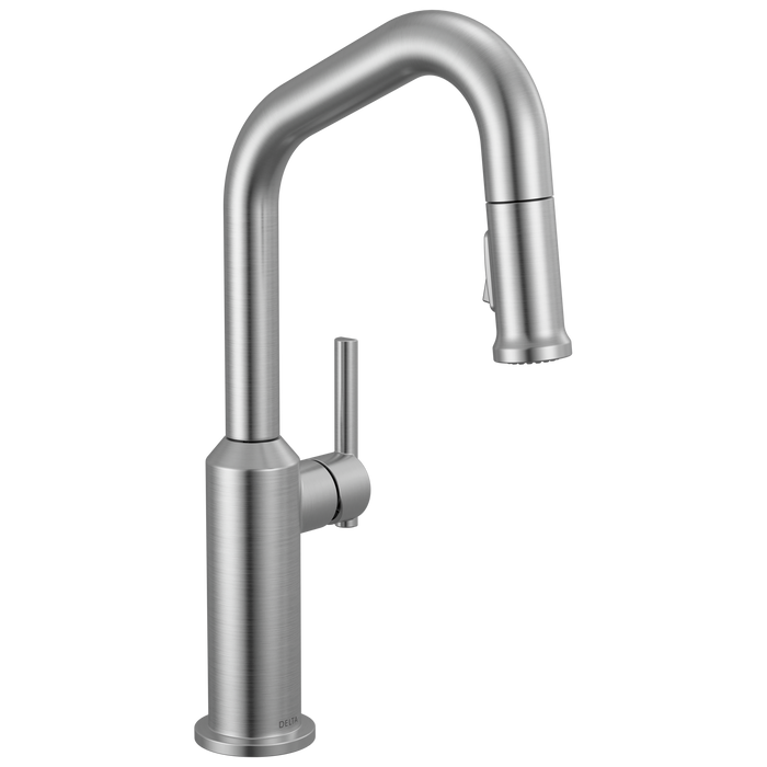 Delta Cordova 9885 Single Handle Pull-Down Bar/Prep Faucet - Lumicoat Arctic Stainless