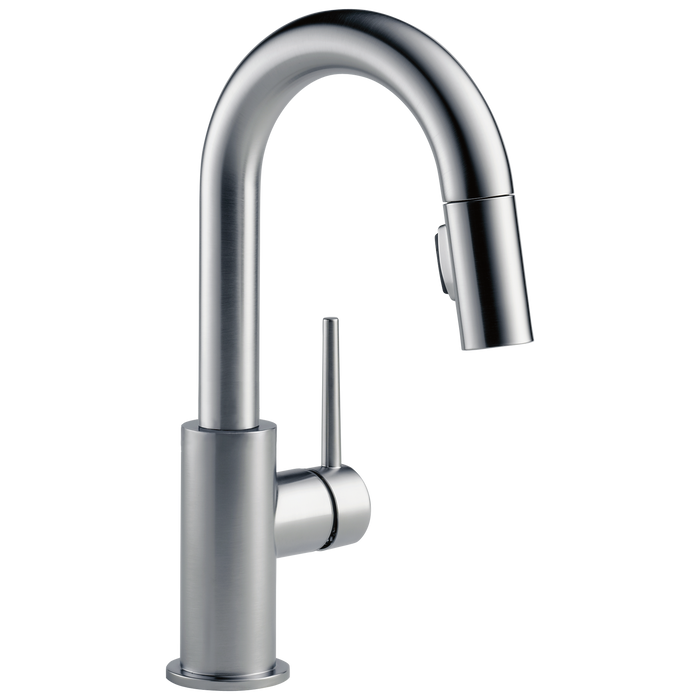 Delta Delta Trinsic: Single Handle Pull-Down Bar/Prep Kitchen Limited Swivel