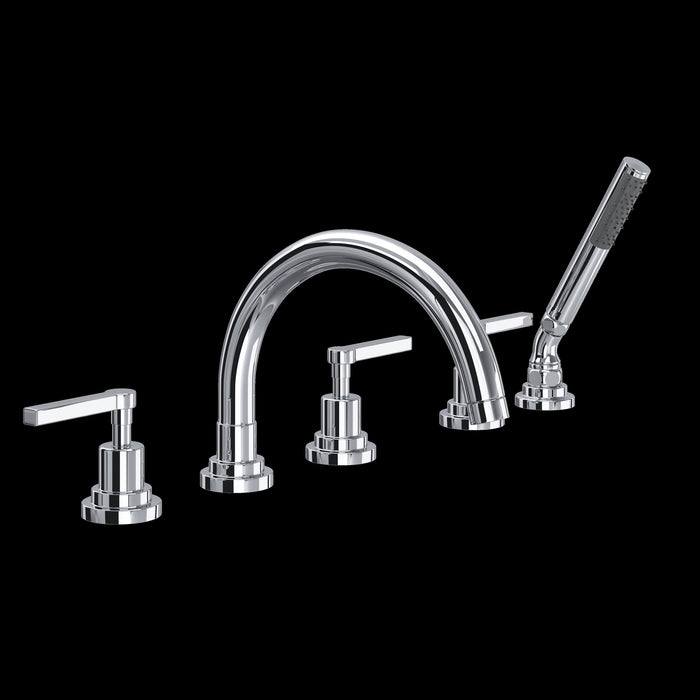 ROHL A2214 Lombardia® 5-Hole Deck Mount Tub Filler With C-Spout