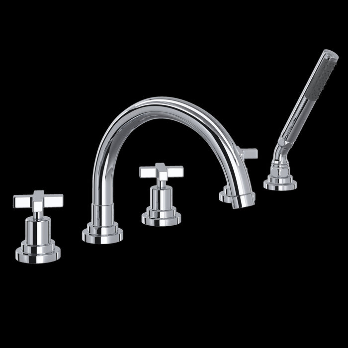 ROHL A2214 Lombardia® 5-Hole Deck Mount Tub Filler With C-Spout