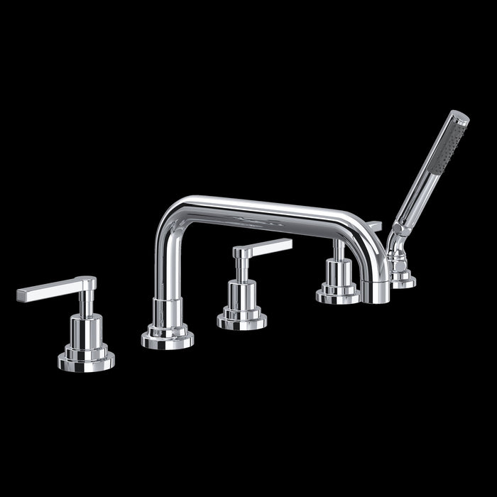 ROHL A2224 Lombardia® 5-Hole Deck Mount Tub Filler With U-Spout