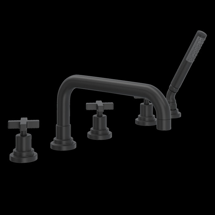 ROHL A2224 Lombardia® 5-Hole Deck Mount Tub Filler With U-Spout