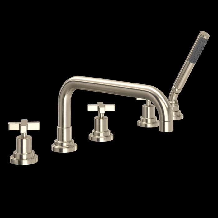ROHL A2224 Lombardia® 5-Hole Deck Mount Tub Filler With U-Spout