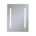 AiO 23-1/8" x 29-7/8" x 1-1/2" lighted mirror with LUM lighting at 2700 kelvin temperature (warm light), dimmable and USB charging ports